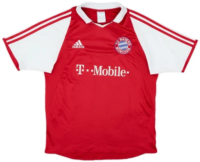 adidas 2003-04 Bayern Munich Home Shirt - 7/10 - (XL.Boys)