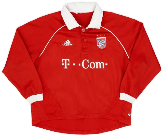 adidas 2005-06 Bayern Munich Home L/S Shirt - 8/10 - (S.Boys)