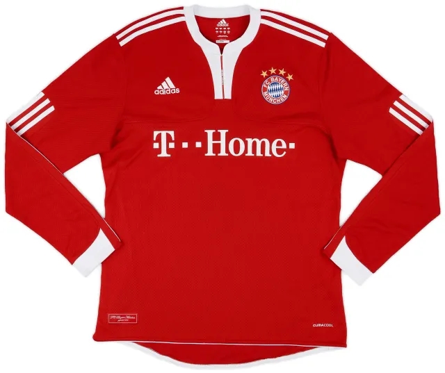 adidas 2009-10 Bayern Munich Home L/S Shirt - 9/10 - (L)