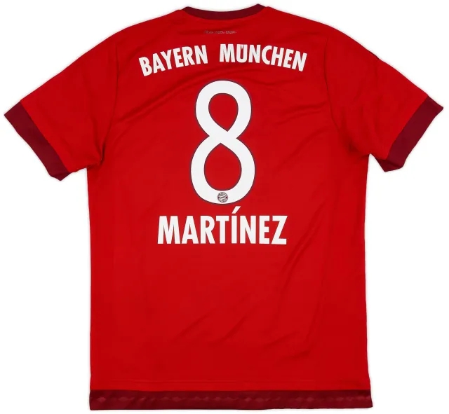 adidas 2015-16 Bayern Munich Home Shirt Martinez #8 - 8/10 - (L)
