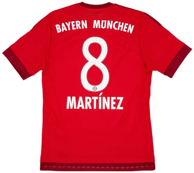adidas 2015-16 Bayern Munich Home Shirt Martinez #8 - 8/10 - (S)