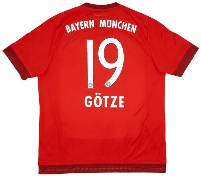 adidas 2015-16 Bayern Munich Home Shirt Gotze #19 - 8/10 - (XL)