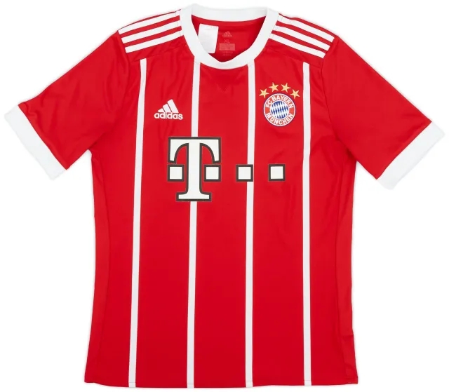 adidas 2017-18 Bayern Munich Home Shirt - 9/10 - (XL.Boys)