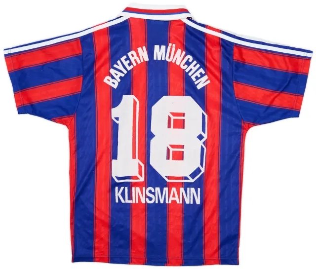 adidas 1995-97 Bayern Munich Home Shirt Klinsmann #18 - 6/10 - (S)