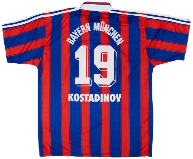 adidas 1995-97 Bayern Munich Home Shirt Kostadinov #19 - 7/10 - (XL)