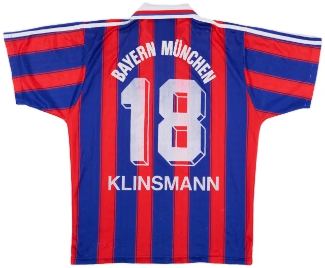 adidas 1995-97 Bayern Munich Home Shirt Klinsmann #18 - 5/10 - (M)