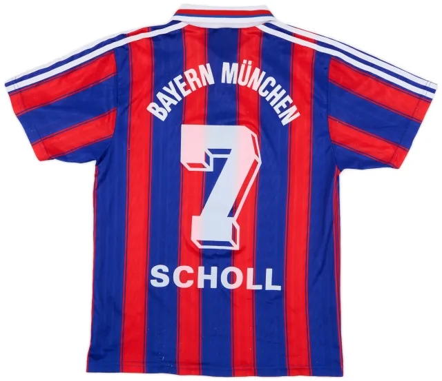 adidas 1995-97 Bayern Munich Home Shirt Scholl #7 - 7/10 - (S)