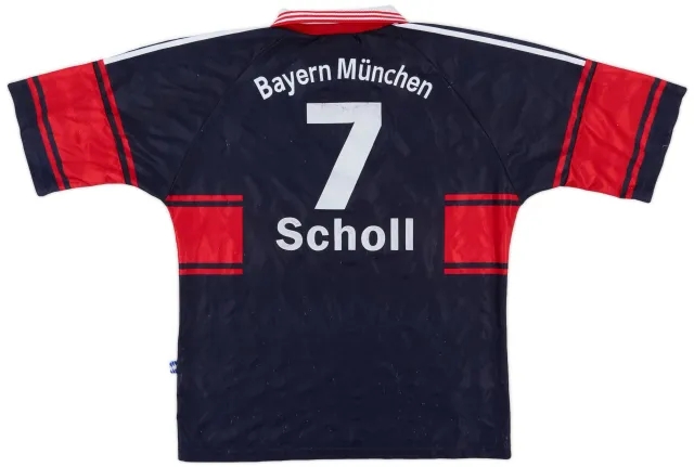 adidas 1997-99 Bayern Munich Home Shirt Scholl #7 - 6/10 - (L)