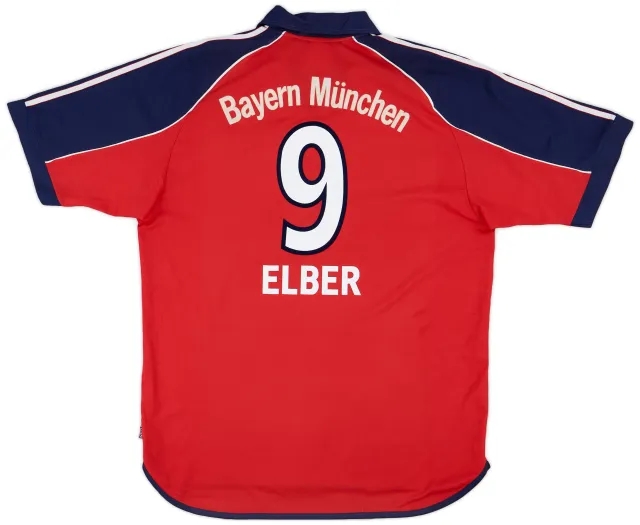 adidas 1999-01 Bayern Munich Home Shirt Elber #9 - 6/10 - (XL)