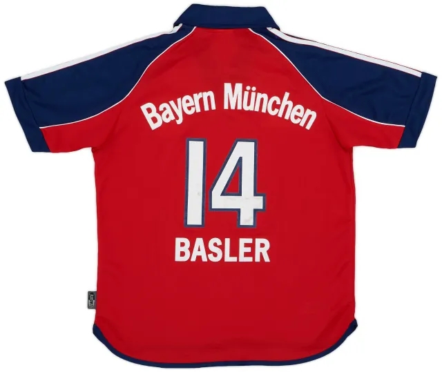 adidas 1999-01 Bayern Munich Home Shirt Basler #14 - 6/10 - (Y)