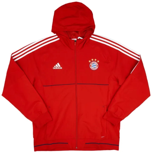 2017-18 Bayern Munich adidas Hooded Track Jacket - 9/10 - (XL)