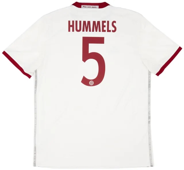 adidas 2016-17 Bayern Munich Third Shirt Hummels #5 - 8/10 - (L)