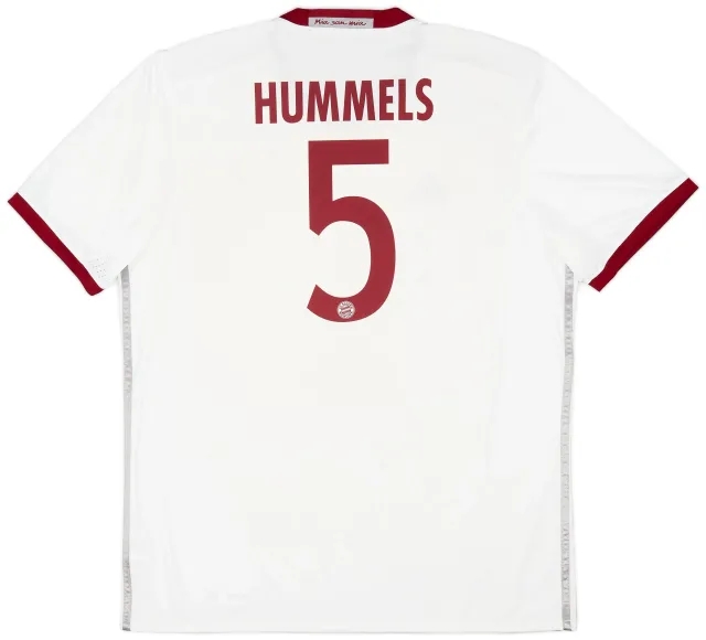 adidas 2016-17 Bayern Munich Third Shirt Hummels #5 - 8/10 - (XL)