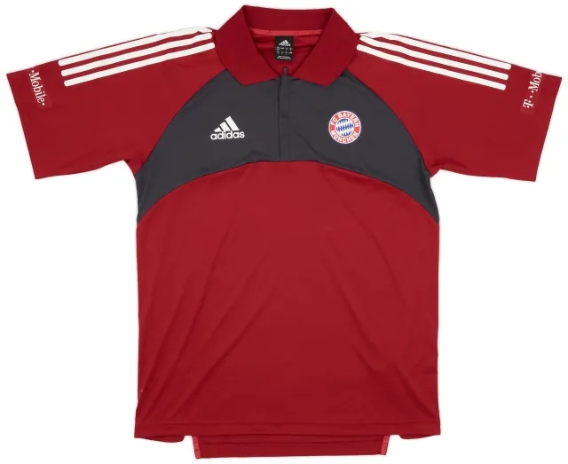 adidas 2002-03 Bayern Munich 1/4 Zip Polo Shirt - 7/10 - (M)