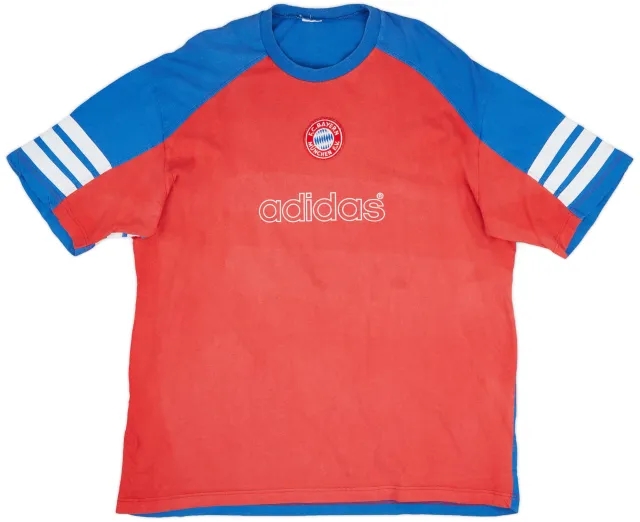 1995-96 Bayern Munich adidas Cotton Tee - 6/10 - (XL)