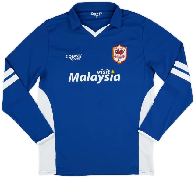 2014-15 Cardiff Away L/S Shirt - 9/10 - (L)