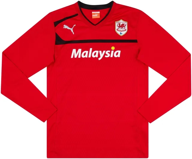 Puma 2012-13 Cardiff Home L/S Shirt - 8/10 - (M)