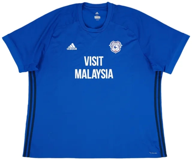adidas 2017-18 Cardiff City Home Shirt - 9/10 - (3XL)
