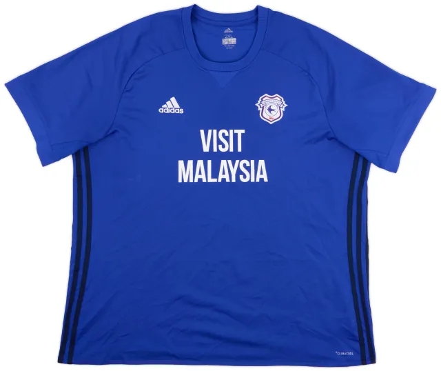 adidas 2017-18 Cardiff City Home Shirt - 7/10 - (XXL)