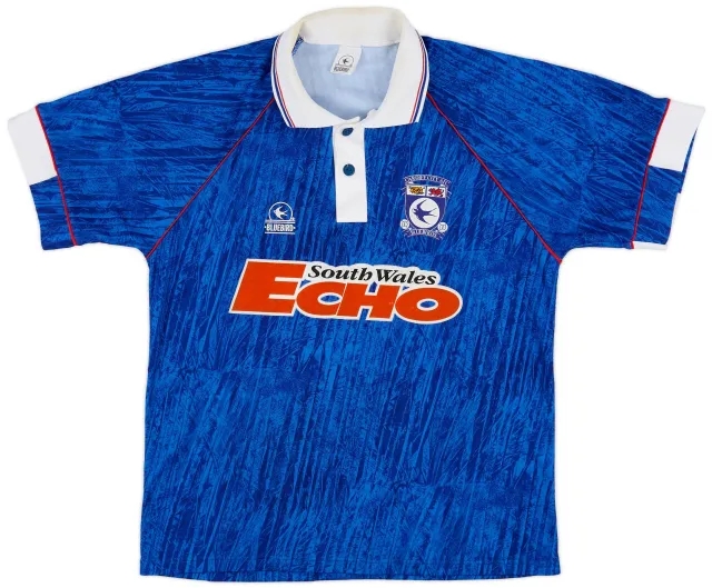 1992-93 Cardiff Home Shirt - 8/10 - (M)