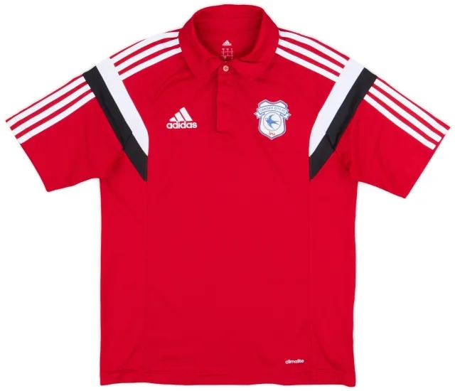 2014-15 Cardiff adidas Polo Shirt - 9/10 - (S)