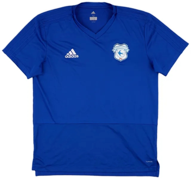 2018-19 Cardiff City adidas Training Shirt - 9/10 - (M)