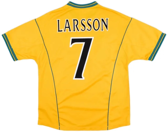 Umbro 2000-02 Celtic Away Shirt Larsson #7 - 6/10 - (L)
