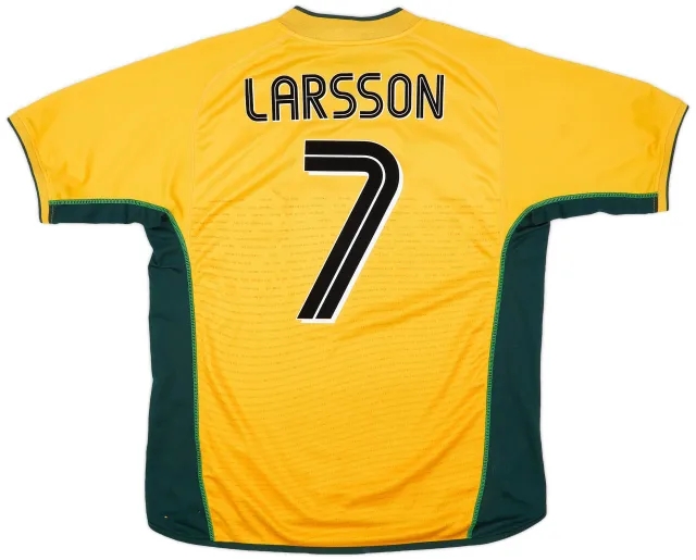 Umbro 2002-03 Celtic Away Shirt Larsson #7 - 6/10 - (L)