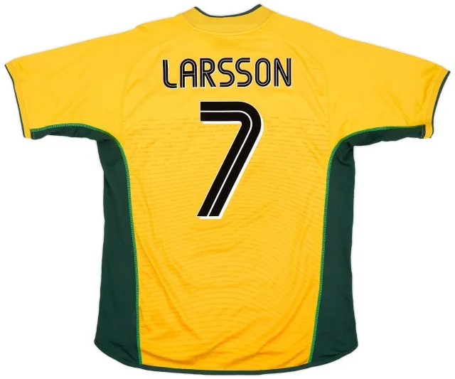Umbro 2002-03 Celtic Away Shirt Larsson #7 - 6/10 - (L)