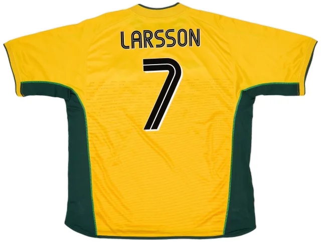 Umbro 2002-03 Celtic Away Shirt Larsson #7 - 9/10 - (XXL)
