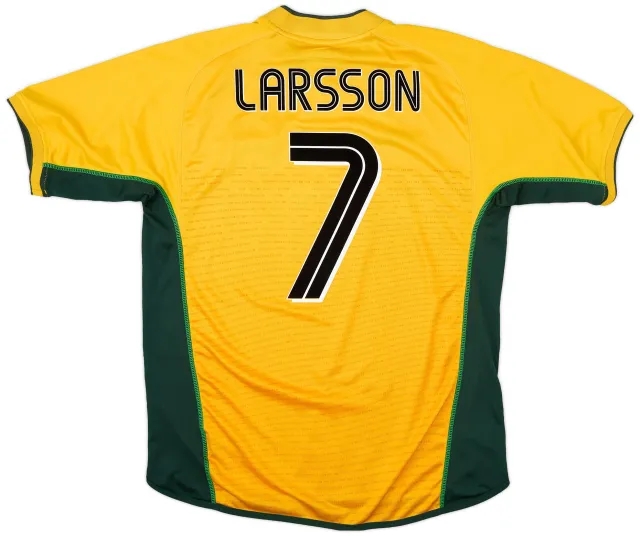 Umbro 2002-03 Celtic Away Shirt Larsson #7 - 8/10 - (L)