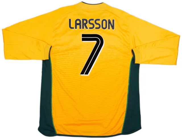 Umbro 2002-03 Celtic Away L/S Shirt Larsson #7 - 9/10 - (XL)