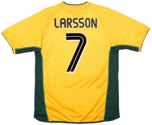 Umbro 2002-03 Celtic Away Shirt Larsson #7 - 6/10 - (L)