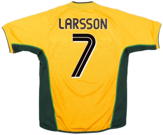 Umbro 2002-03 Celtic Away Shirt Larsson #7 - 6/10 - (M)