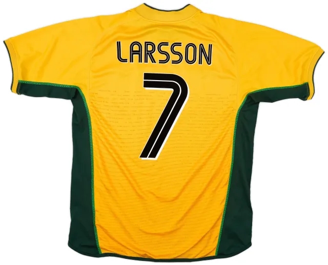 Umbro 2002-03 Celtic Away Shirt Larsson #7 - 8/10 - (L)
