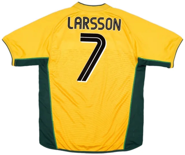 Umbro 2002-03 Celtic Away Shirt Larsson #7 - 8/10 - (L)