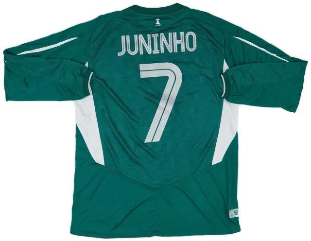 Umbro 2004-05 Celtic Away L/S Shirt Juninho #7 - 8/10 - (L)