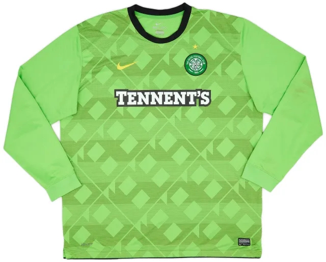 Nike 2010-11 Celtic Away L/S Shirt - 7/10 - (XXL)
