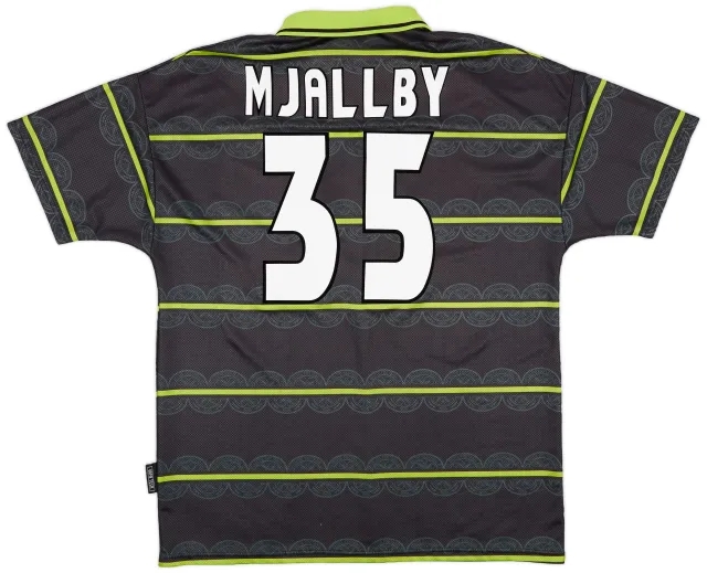 Umbro 1998-99 Celtic Away Shirt Mjallby #35 - 8/10 - (XL)