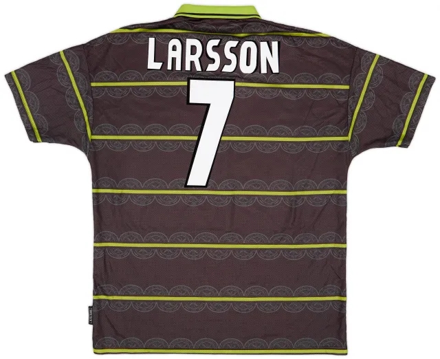 Umbro 1998-99 Celtic Away Shirt Larsson #7 - 7/10 - (XL)