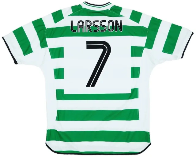Umbro 2001-03 Celtic Home Shirt Larsson #7 - 9/10 - (XL)