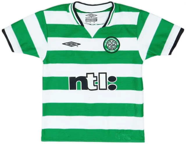 Umbro 2001-03 Celtic Home Shirt - 7/10 - (4-5Y)