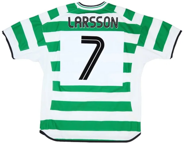 Umbro 2001-03 Celtic Home Shirt Larsson #7 - 5/10 - (XL)