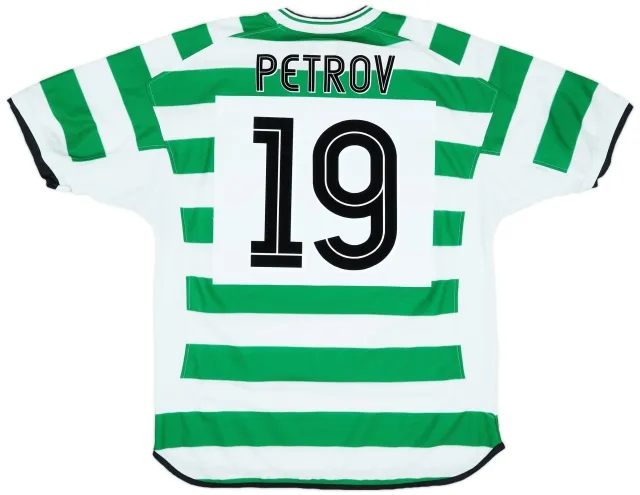 Umbro 2001-03 Celtic Home Shirt Petrov #19 - 9/10 - (XL)