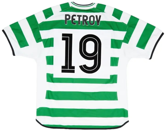 Umbro 2001-03 Celtic Home Shirt Petrov #19 - 9/10 - (XL)