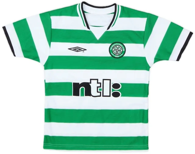 Umbro 2001-03 Celtic Home Shirt - 8/10 - (4-5 Years)