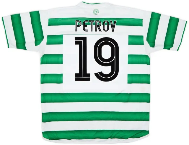Umbro 2003-04 Celtic Home Shirt Petrov #19 - 8/10 - (XL)