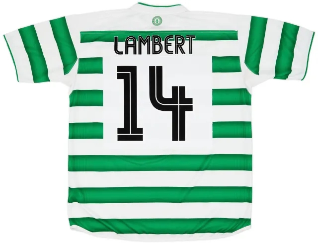 Umbro 2003-04 Celtic Home Shirt Lambert #14 - 8/10 - (XL)