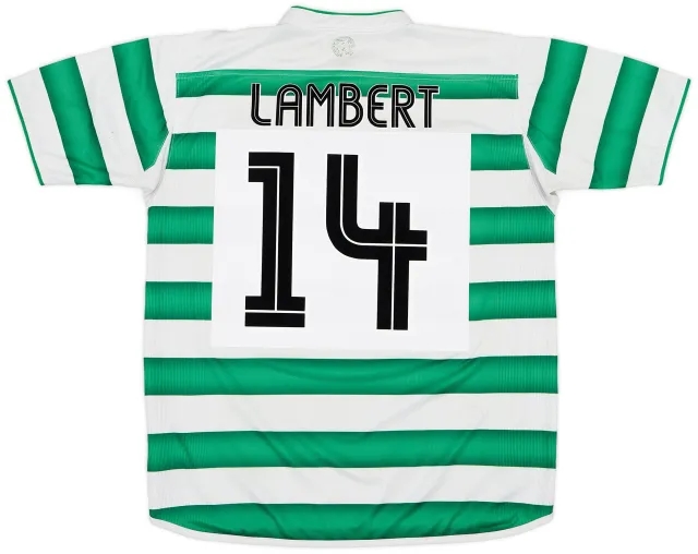 Umbro 2003-04 Celtic Home Shirt Lambert #14  - 7/10 - (M)