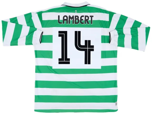 Umbro 2004-05 Celtic Home L/S Shirt Lambert #14 - 6/10 - (XXL)